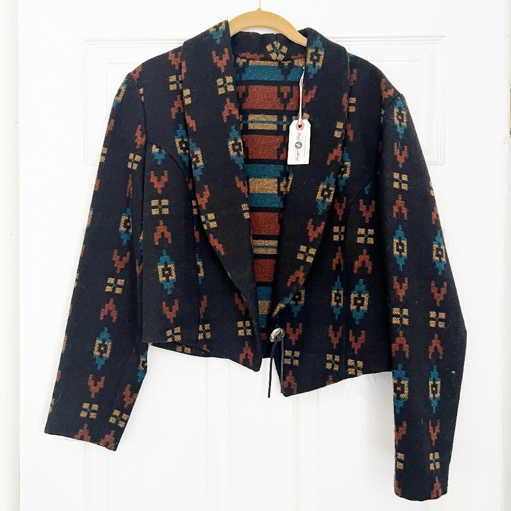 VINTAGE Native Aztec Print Jacket